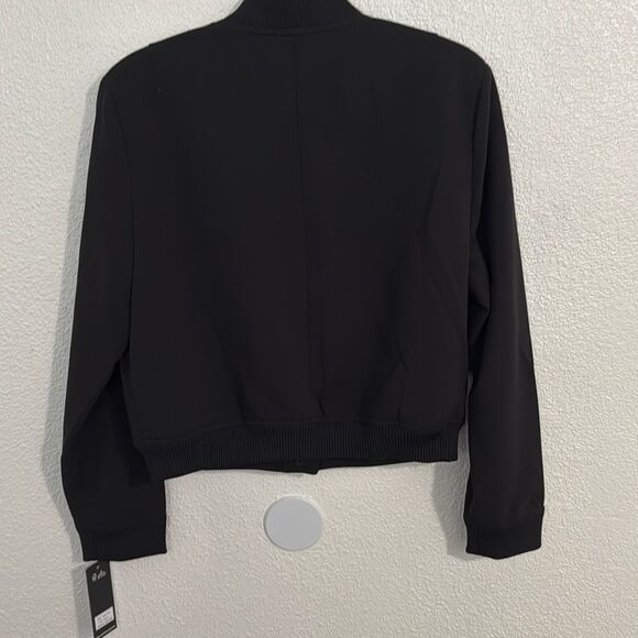 NWT-Karl LAGERFELD- black business letterman jacket- Size 10 - Picture 8 of 10